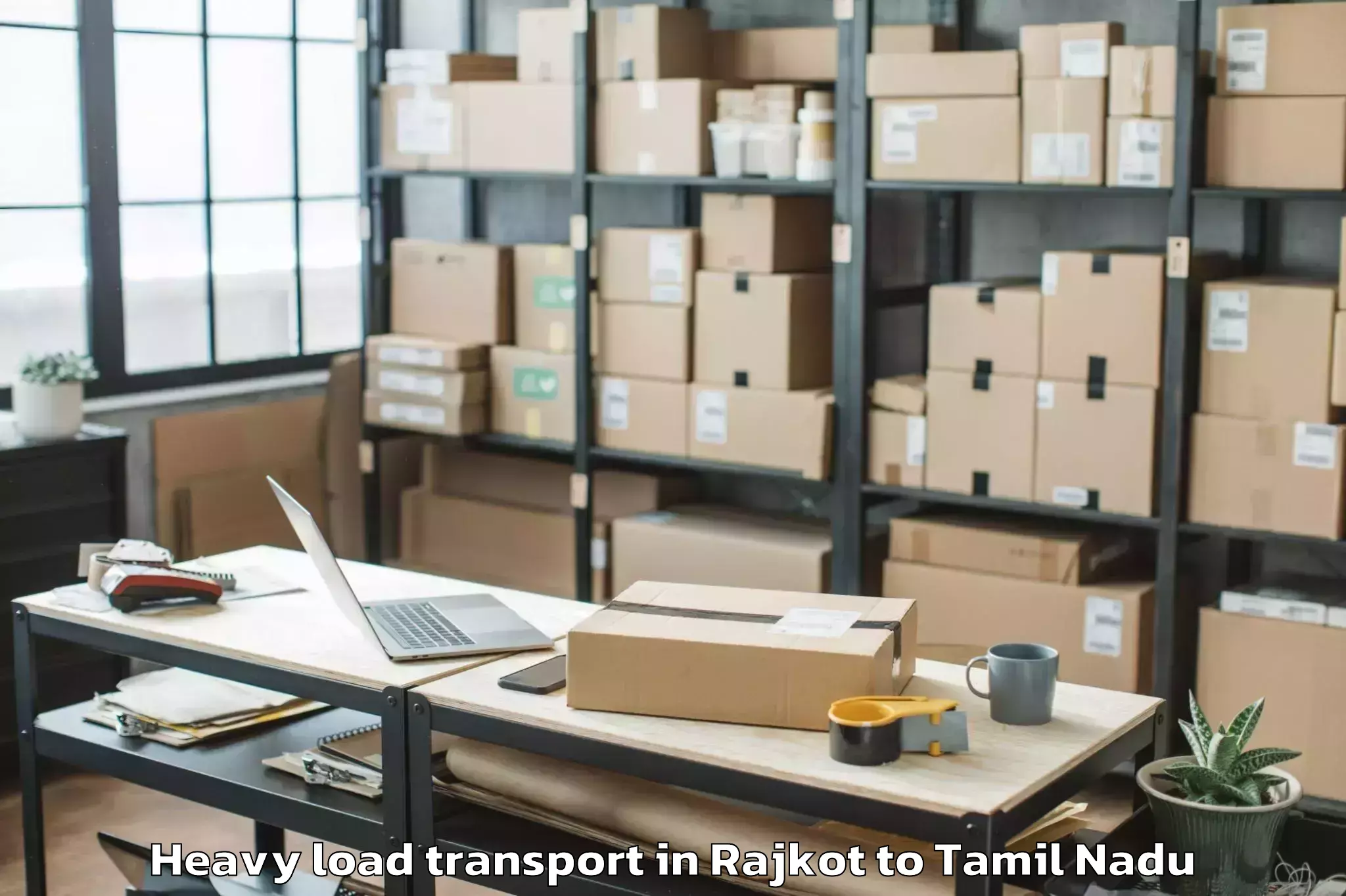 Easy Rajkot to Mallapuram Heavy Load Transport Booking